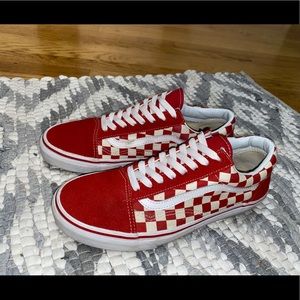 VANS Red Checkerboard Old Skools